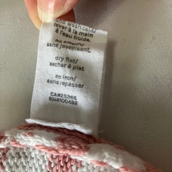 Pure Knits by Neon Buddha | 100% Cotton Pink/White Long Sleeve Pullover - Size M - Picture 10 of 12